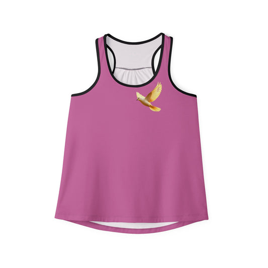 Golden Dove Women’s Christian Tank Top in Pink – Spirit of Peace and Power