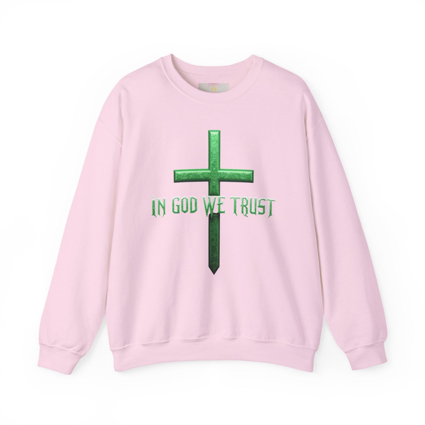Rooted in Trust – Women’s “In God We Trust” Christian Sweatshirt with Cross
