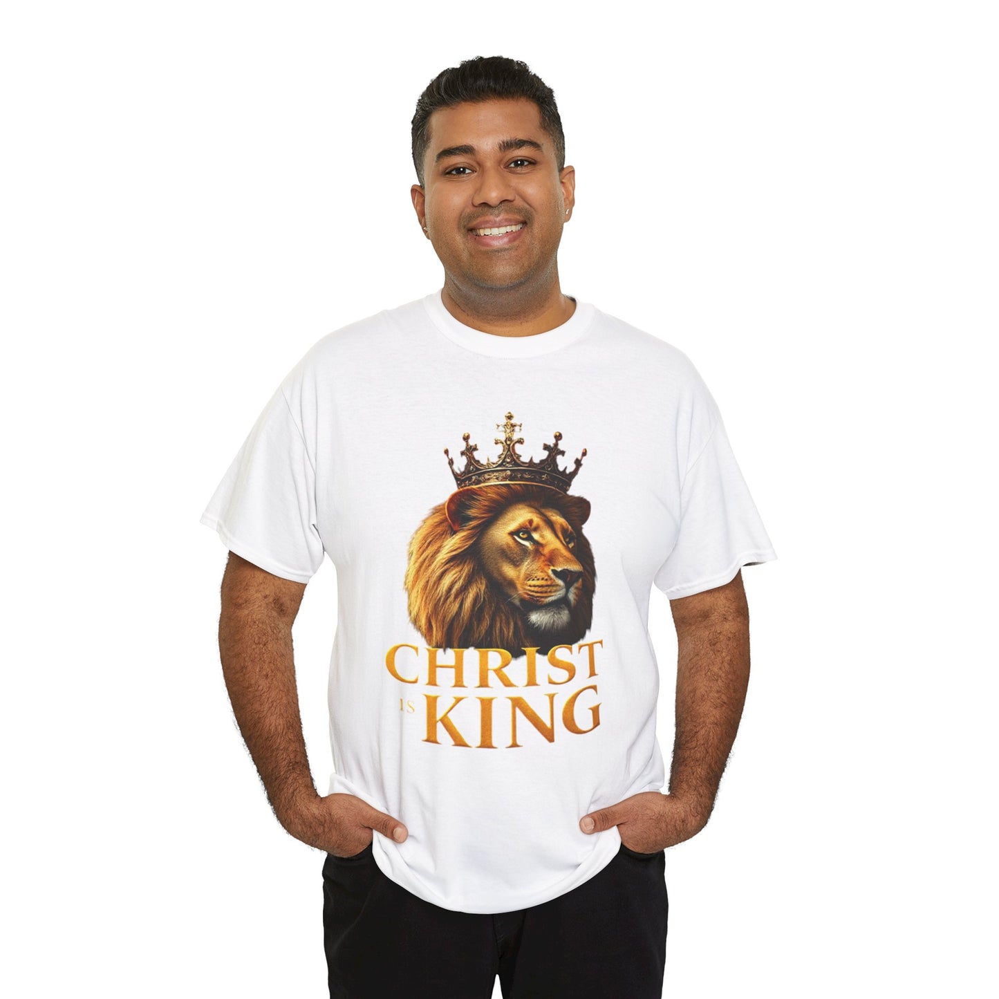 Christ Is King – Lion & Cross Men’s Christian Tee