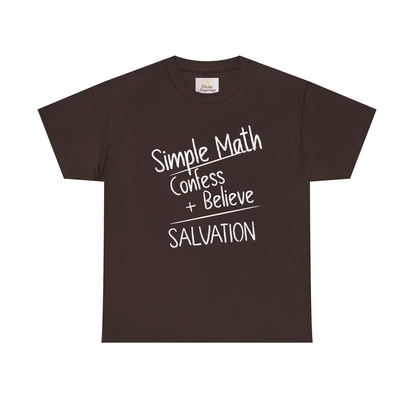 Simple Math of Salvation Women’s Christian T-Shirt (White Chalk)