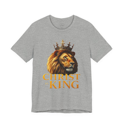 Christ is King Crowned Lion Tee – Inspirational Christian Shirt