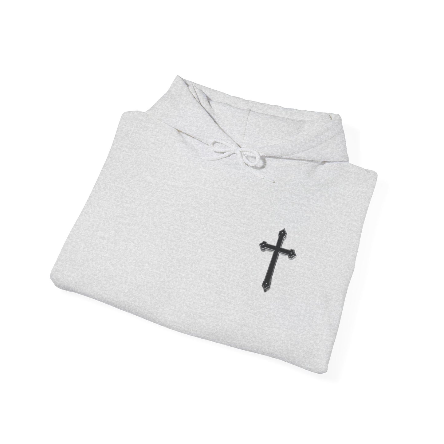 Warrior’s Black Cross Men’s Hoodie – Front & Back Christian Apparel | Ephesians 6:11