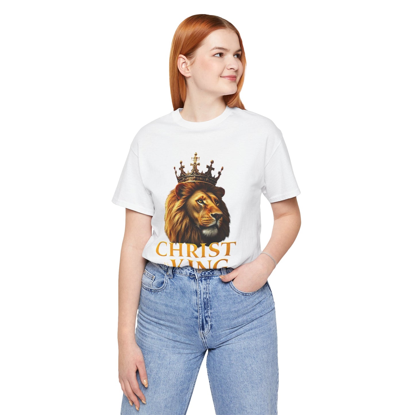 Christ is King Crowned Lion Tee – Inspirational Christian Shirt