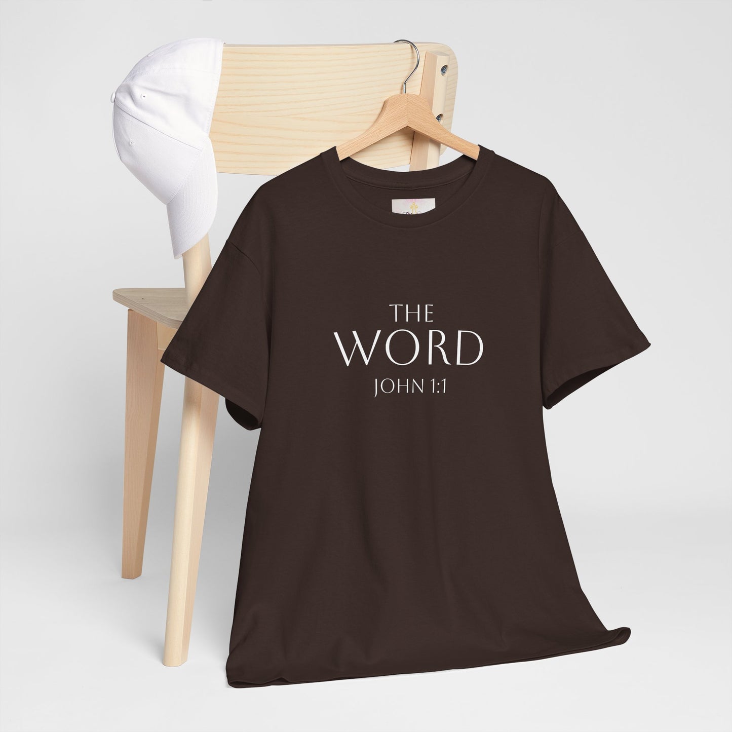 “The Word Eternal” – Men’s Christian Tee with John 1:1 Scripture - White Lettering