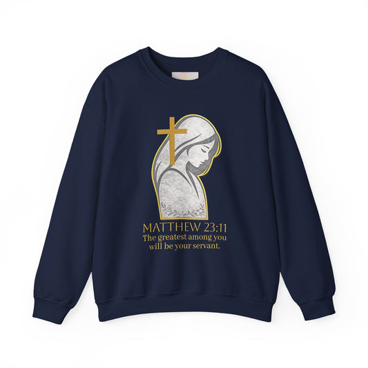 Humble Servant - Women's Christian Sweatshirt (Gold Lettering)
