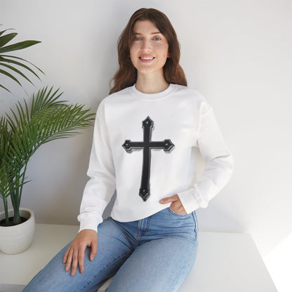 Warrior’s Black Cross Women’s Christian Sweatshirt | Ephesians 6:11