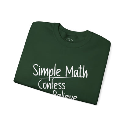 Simple Math - Men’s Christian Sweatshirt (White Chalk)