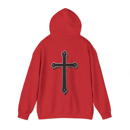 Warrior’s Black Cross Women’s Hoodie – Front & Back Christian Apparel | Ephesians 6:11