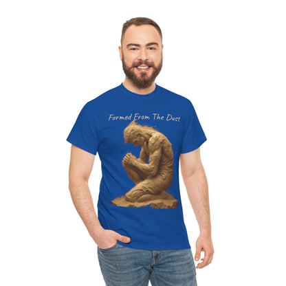 Formed from the Dust | Men’s Christian T-Shirt with Genesis 2:7 (Light Lettering)