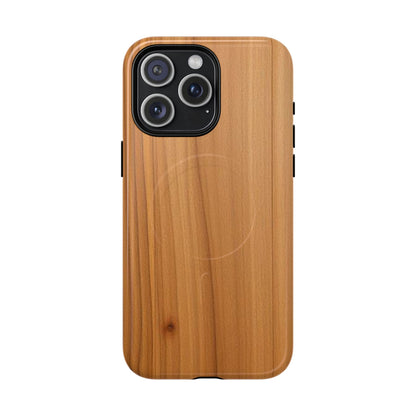 Natural Wood Grain Design - iPhone Magnetic Tough Case