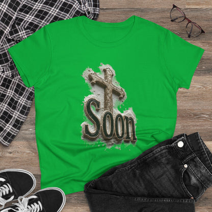 Christian Women’s T-Shirt – Soon Cross Tee
