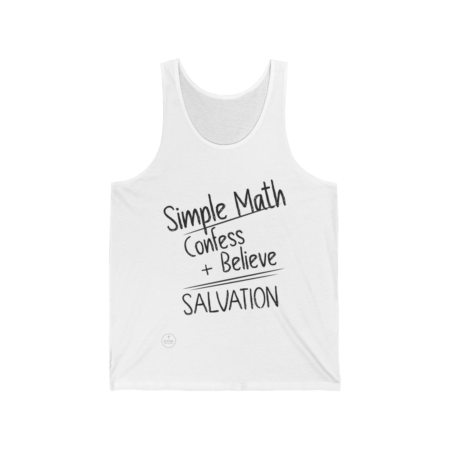 Simple Math Women’s Tank – Bold Faith (Black Chalk)