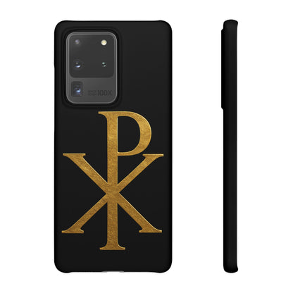 Our Eternal Hope in Christ - Black Chi Rho Snap Case for Samsung