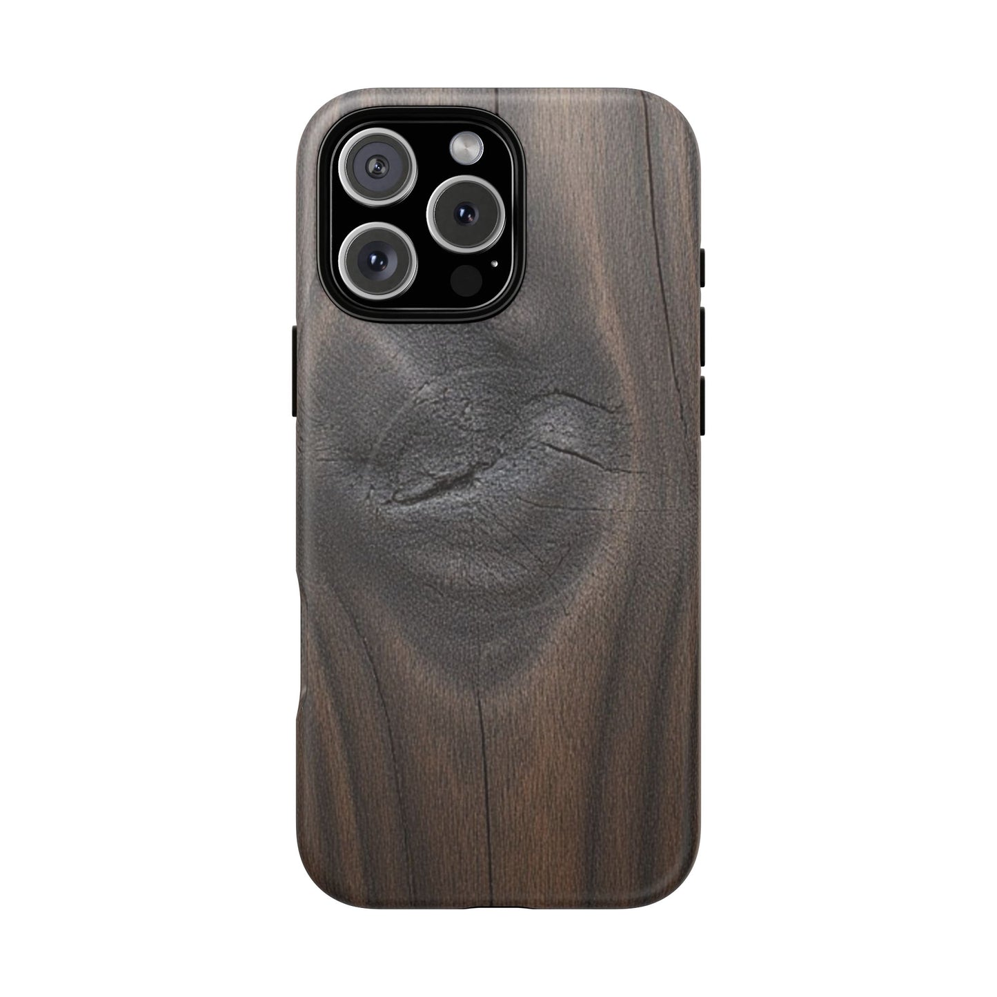 Faith Rooted in Strength – Dark Wood Grain iPhone Magnetic Tough Case