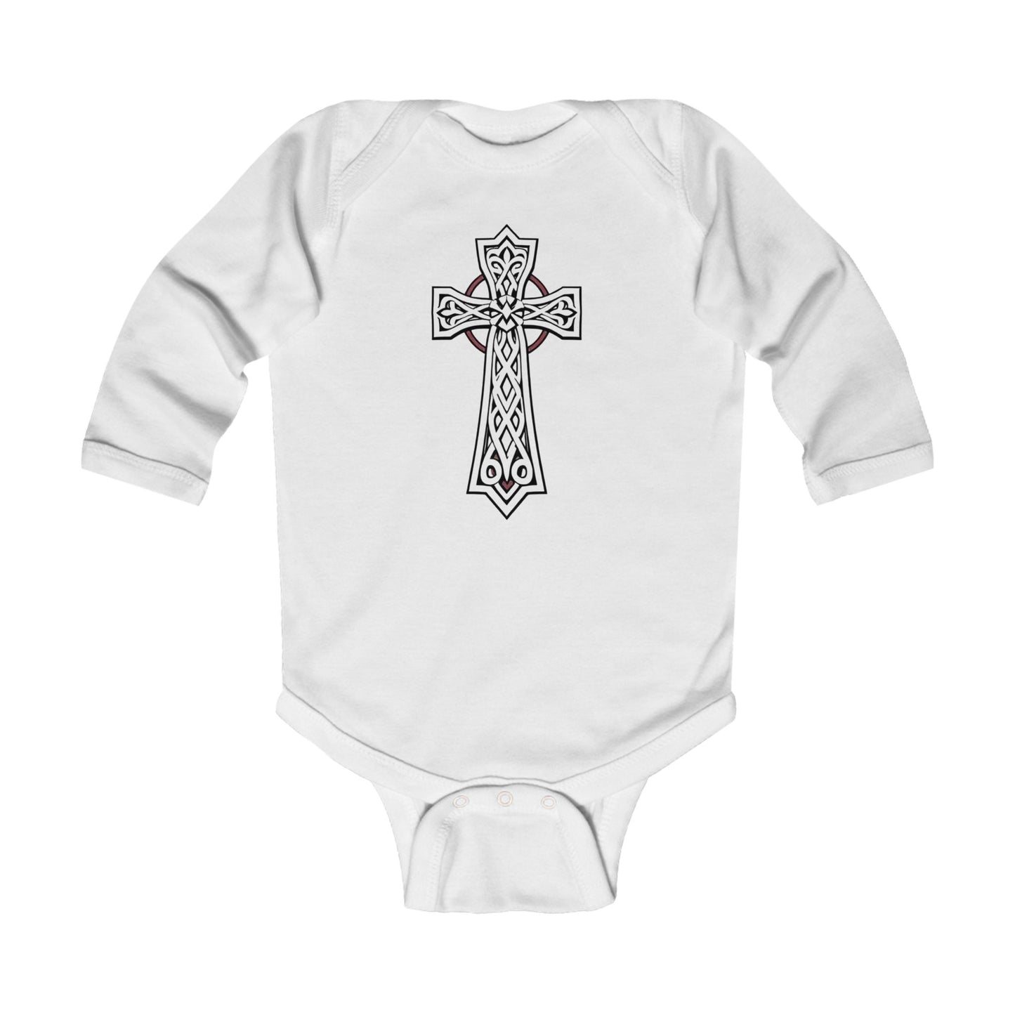 Blessed Beginnings – Infant Onesie with Celtic Cros