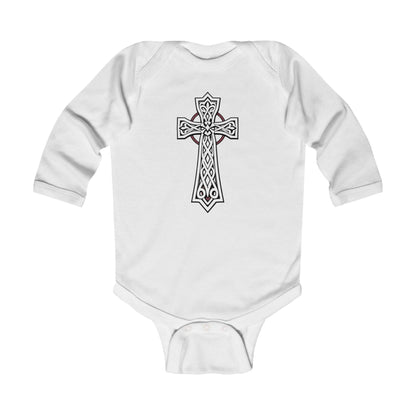 Blessed Beginnings – Infant Onesie with Celtic Cros