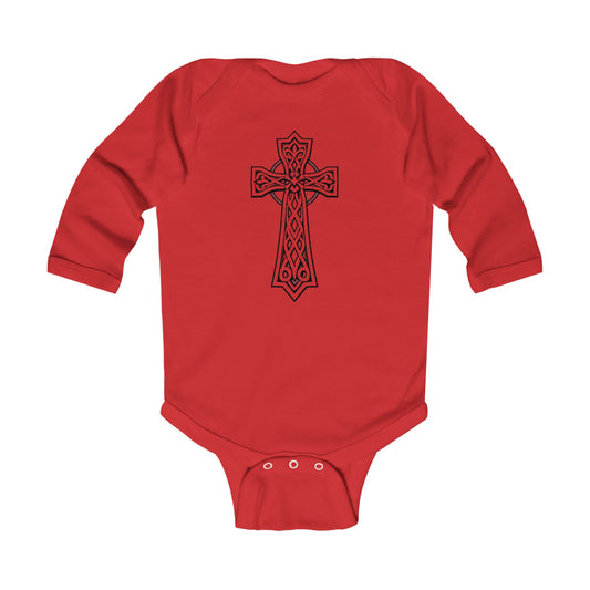 Blessed Beginnings – Infant Onesie with Celtic Cros