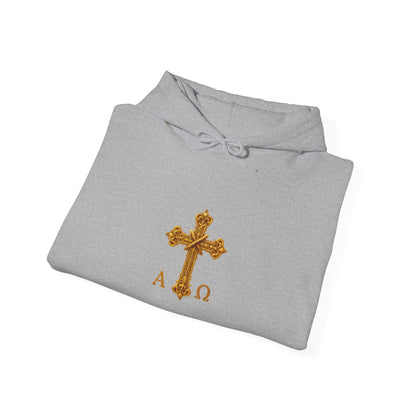 “Soon” Cross Men’s Hoodie – Back Print Faith Statement