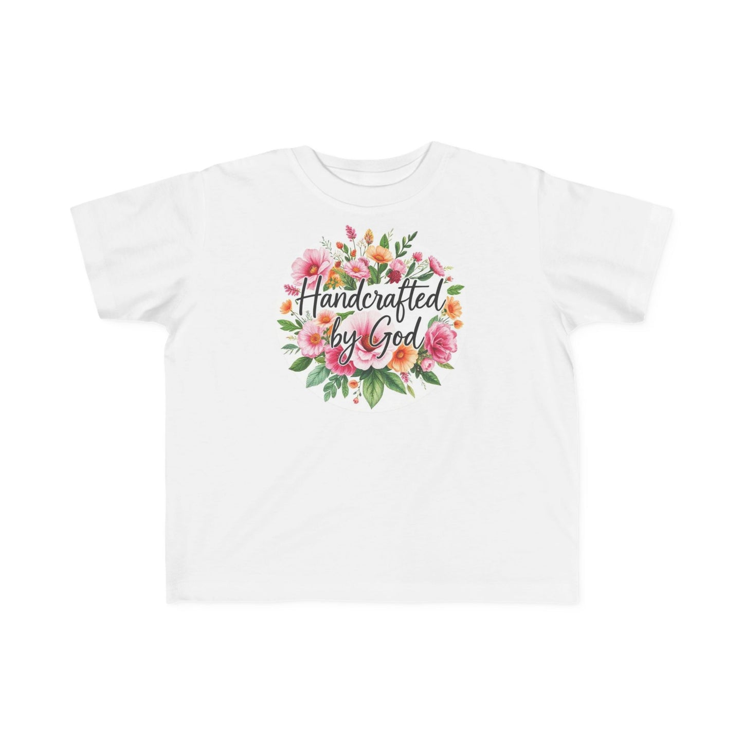 Toddler Girls “Handcrafted by God” Christian T-Shirt – Faith-Filled Girls Tee