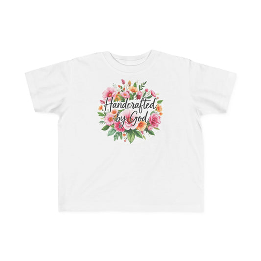 Toddler Girls “Handcrafted by God” Christian T-Shirt – Faith-Filled Girls Tee