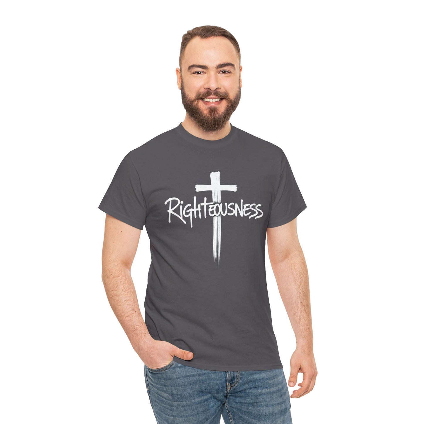 Righteousness - Christian Men's T-Shirt (Dark Colors)
