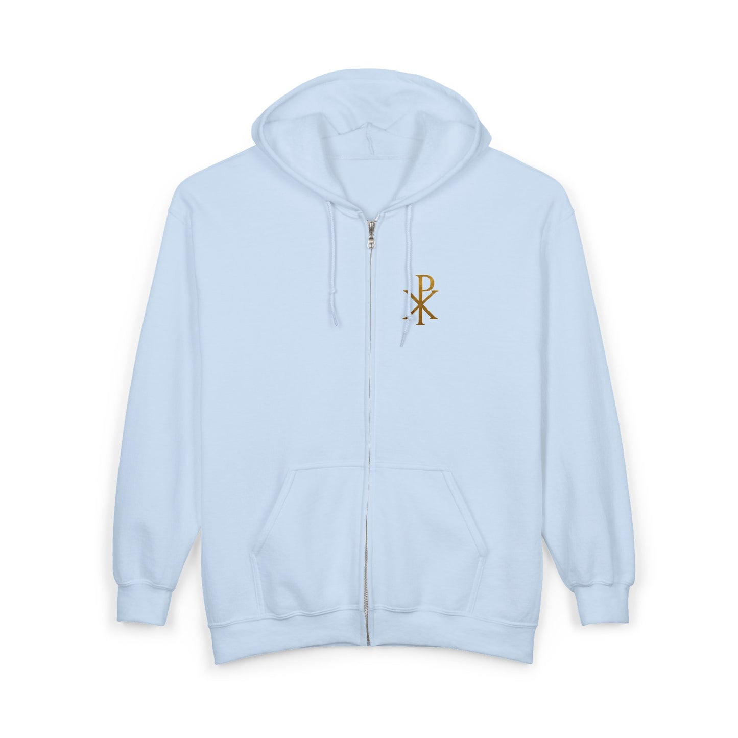 Sanctified Men's Gothic Cross Zip-Up Hoodie – Faith in Comfort