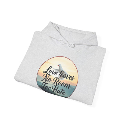 Women’s “Love Leaves No Room For Hate” Christian Hoodie – Faith & Compassion Pullover