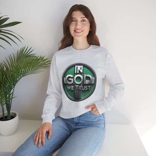 Radiant Faith Women's Sweatshirt – “In God We Trust” Cozy Christian Wear