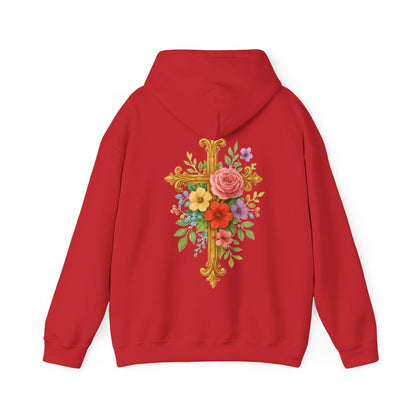 Floral Cross Women’s Hoodie – Wrapped in His Love