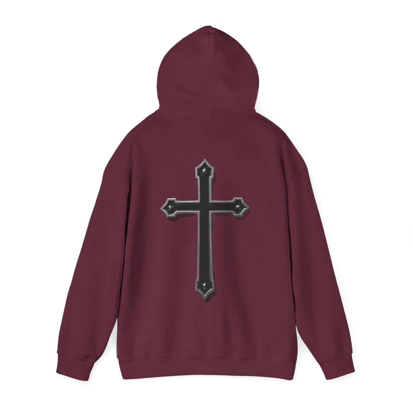 Warrior’s Black Cross Women’s Hoodie – Front & Back Christian Apparel | Ephesians 6:11