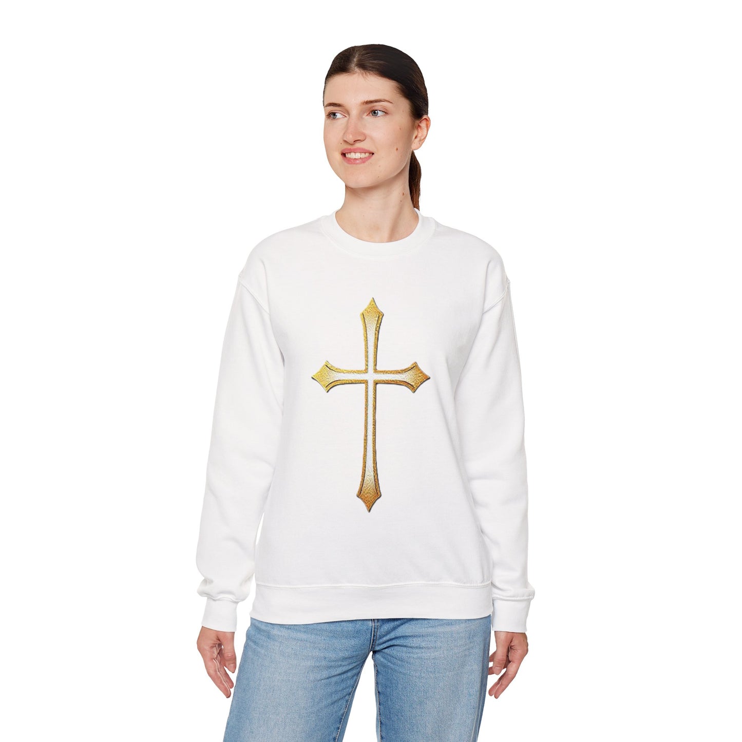 Gold Cross Women’s Christian Sweatshirt