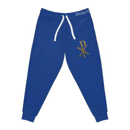 Men’s Chi Rho Jogger Pants in Blue – Comfort with Spiritual Style