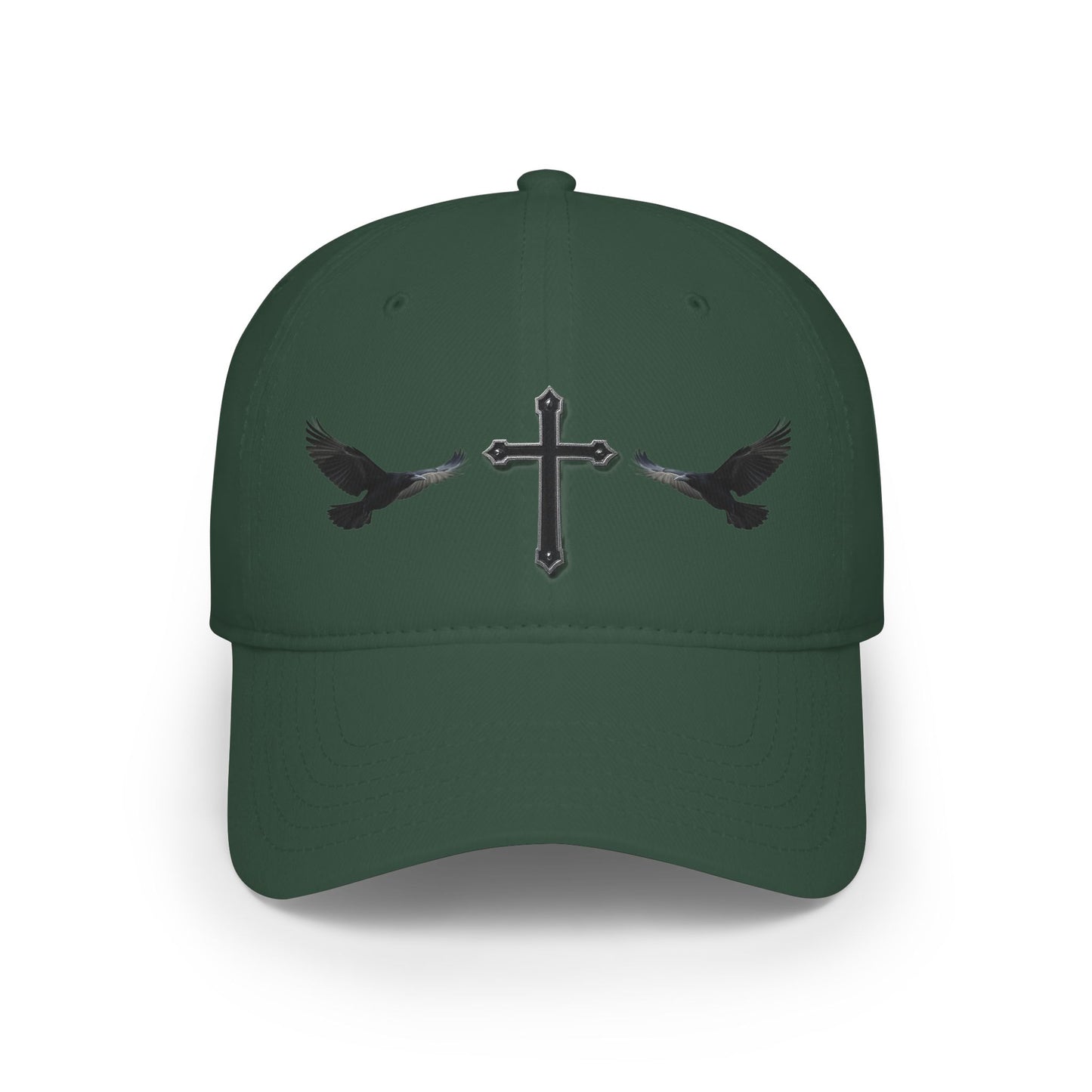 Black Crows & Cross Christian Cap