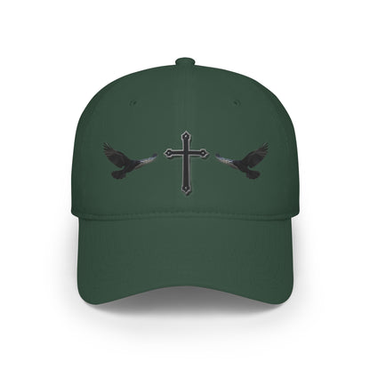 Black Crows & Cross Christian Cap