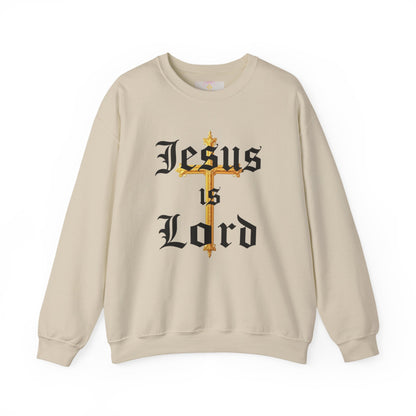 Men’s “Jesus is Lord” Christian Sweatshirt – Bold Faith Statement Pullover