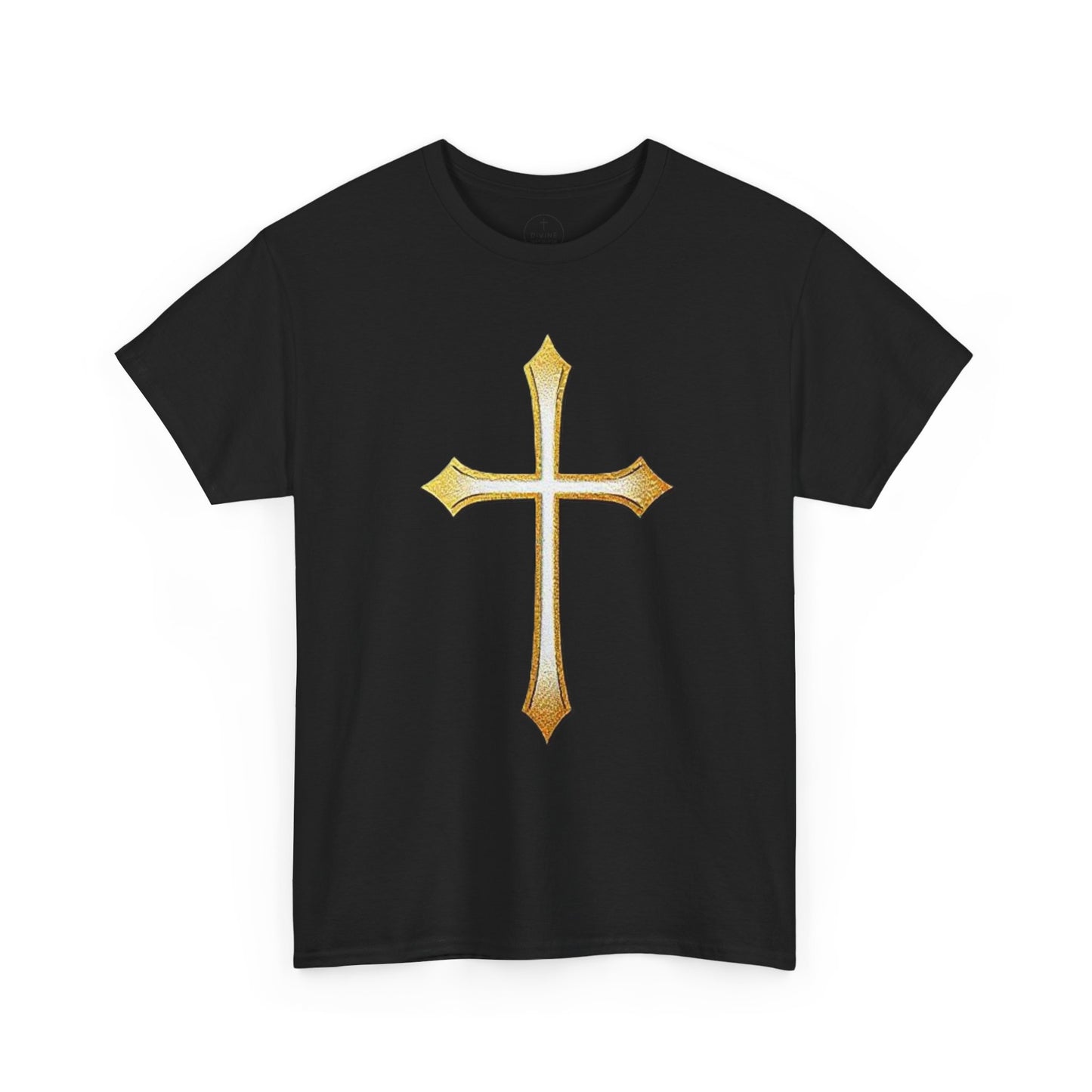 Men’s Gold Cross Tee – Christian Faith-Inspired Apparel