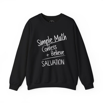 Simple Math - Men’s Christian Sweatshirt (White Chalk)