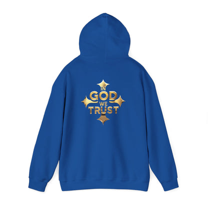 In God We Trust (Gold) - Women's Christian Hoodie with Golden Cross