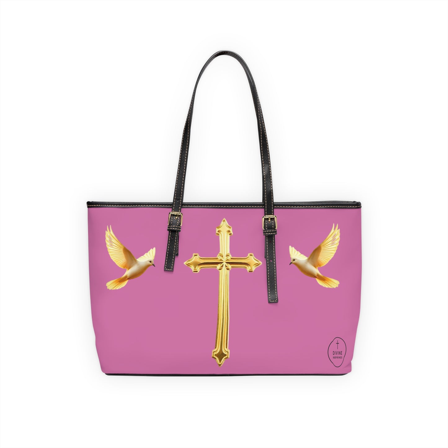Faith, Peace, and Renewal Shoulder Bag in Pink