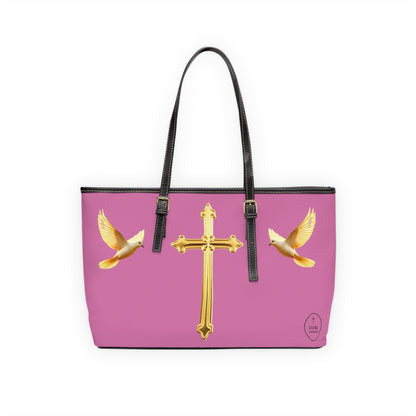Faith, Peace, and Renewal Shoulder Bag in Pink