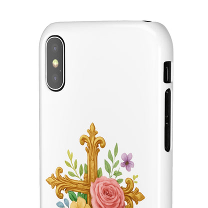 Floral Cross Snap Case for iPhone – Faith in Bloom