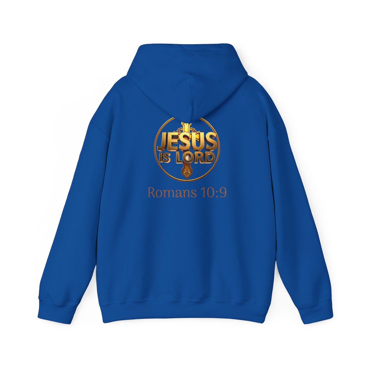 Jesus is Lord - Men's Christian Hoodie with Golden Cross