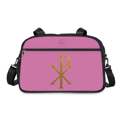 Women's Victory in Christ Fitness Bag in Pink – Chi Rho Symbol