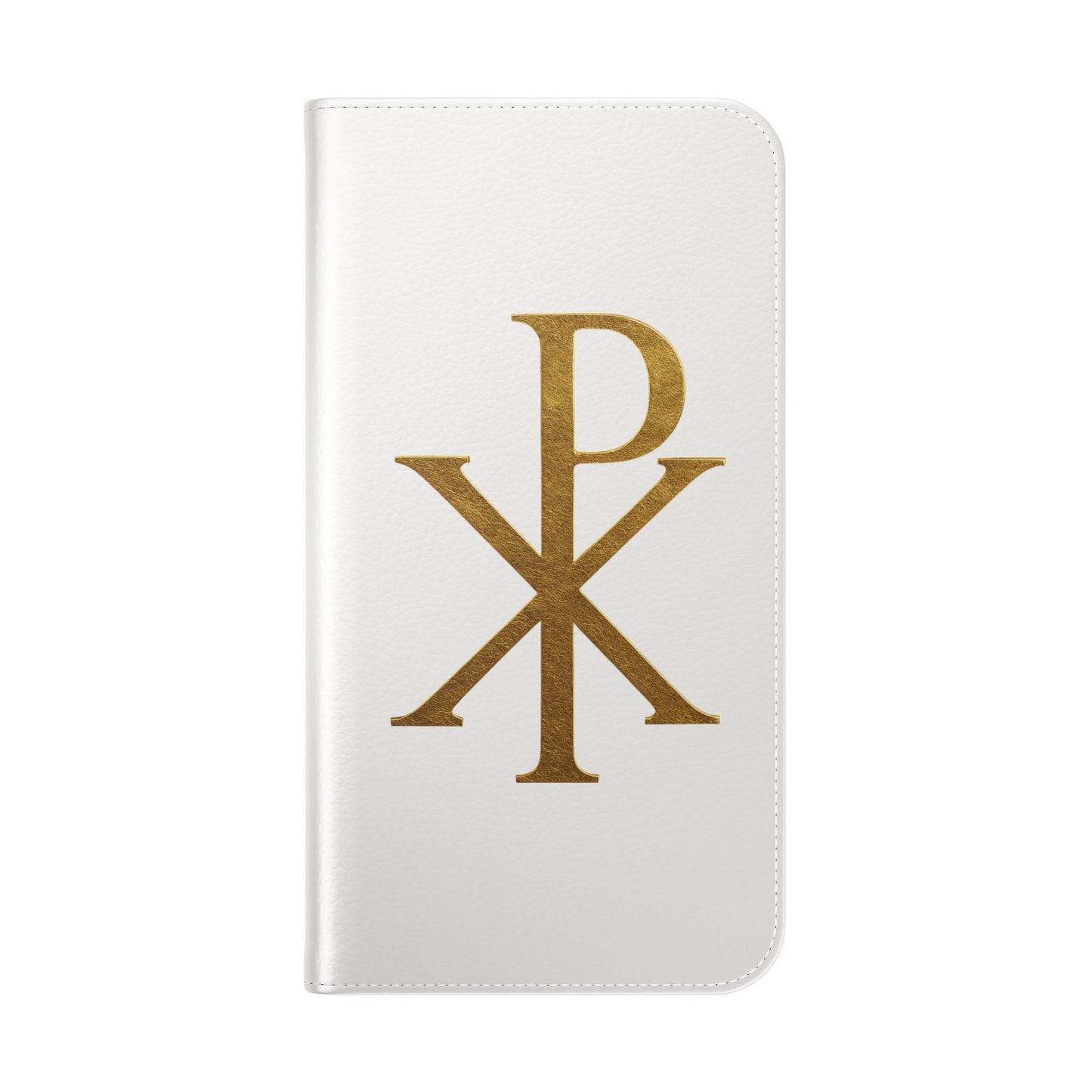 White Chi Rho Folding Case for iPhone – Faith in Every Step