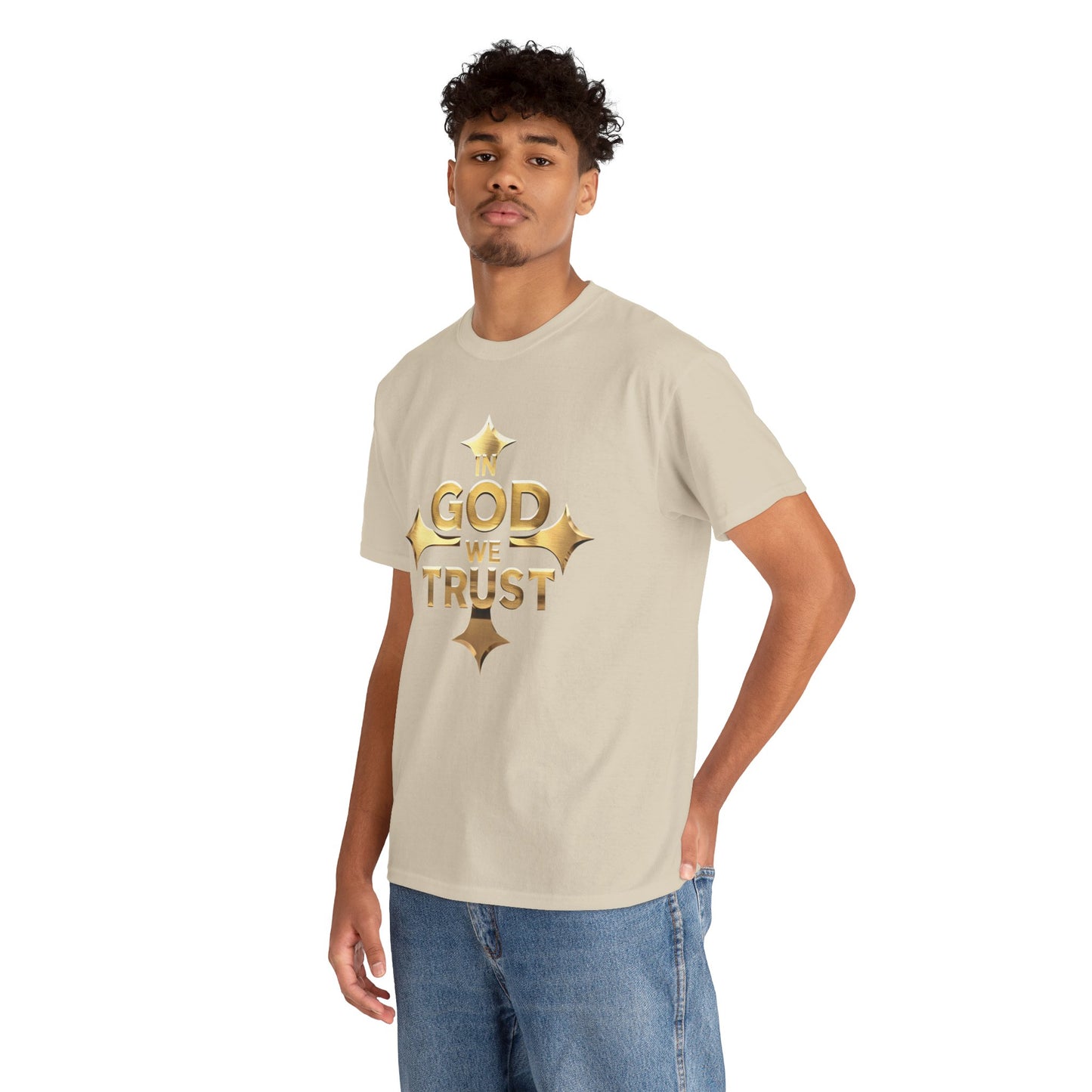 In God We Trust (Gold)- Men's Christian T-Shirt