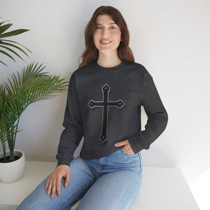 Warrior’s Black Cross Women’s Christian Sweatshirt | Ephesians 6:11