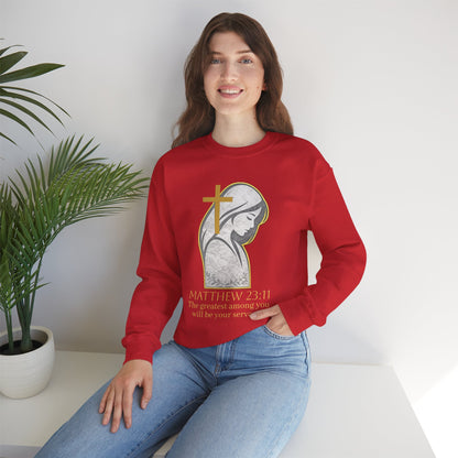 Humble Servant - Women's Christian Sweatshirt (Gold Lettering)