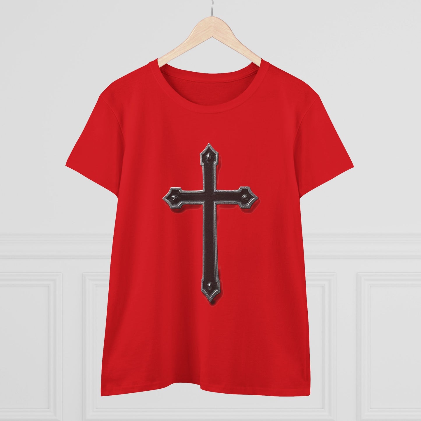 Warrior’s Black Cross Women’s Christian T-Shirt | Ephesians 6:11