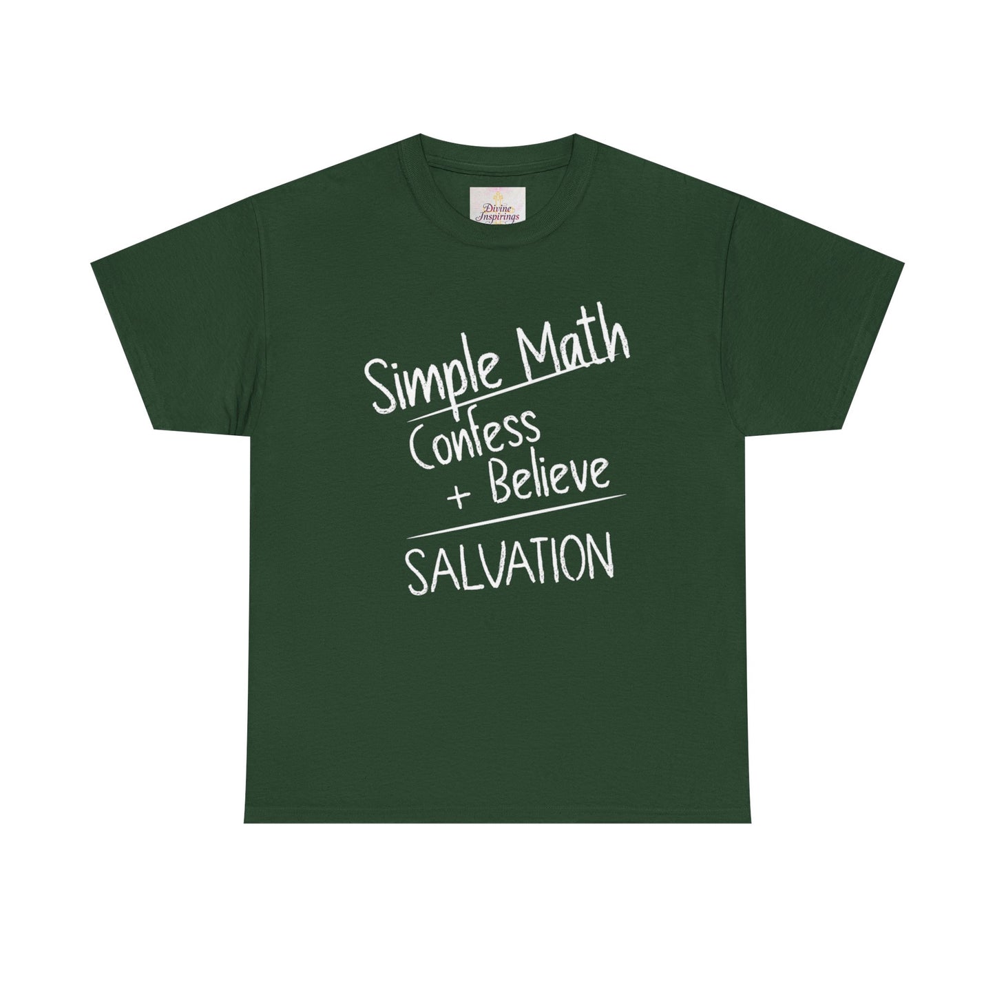 Simple Math of Salvation Women’s Christian T-Shirt (White Chalk)