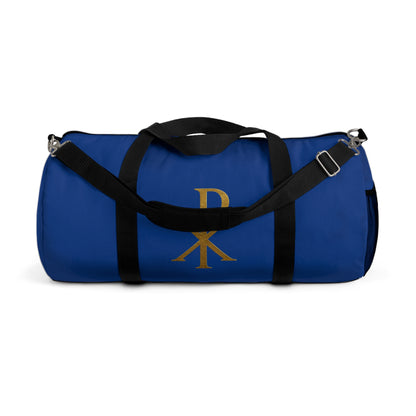 Christ’s Victory Duffle Bag in Blue – Chi Rho Symbol